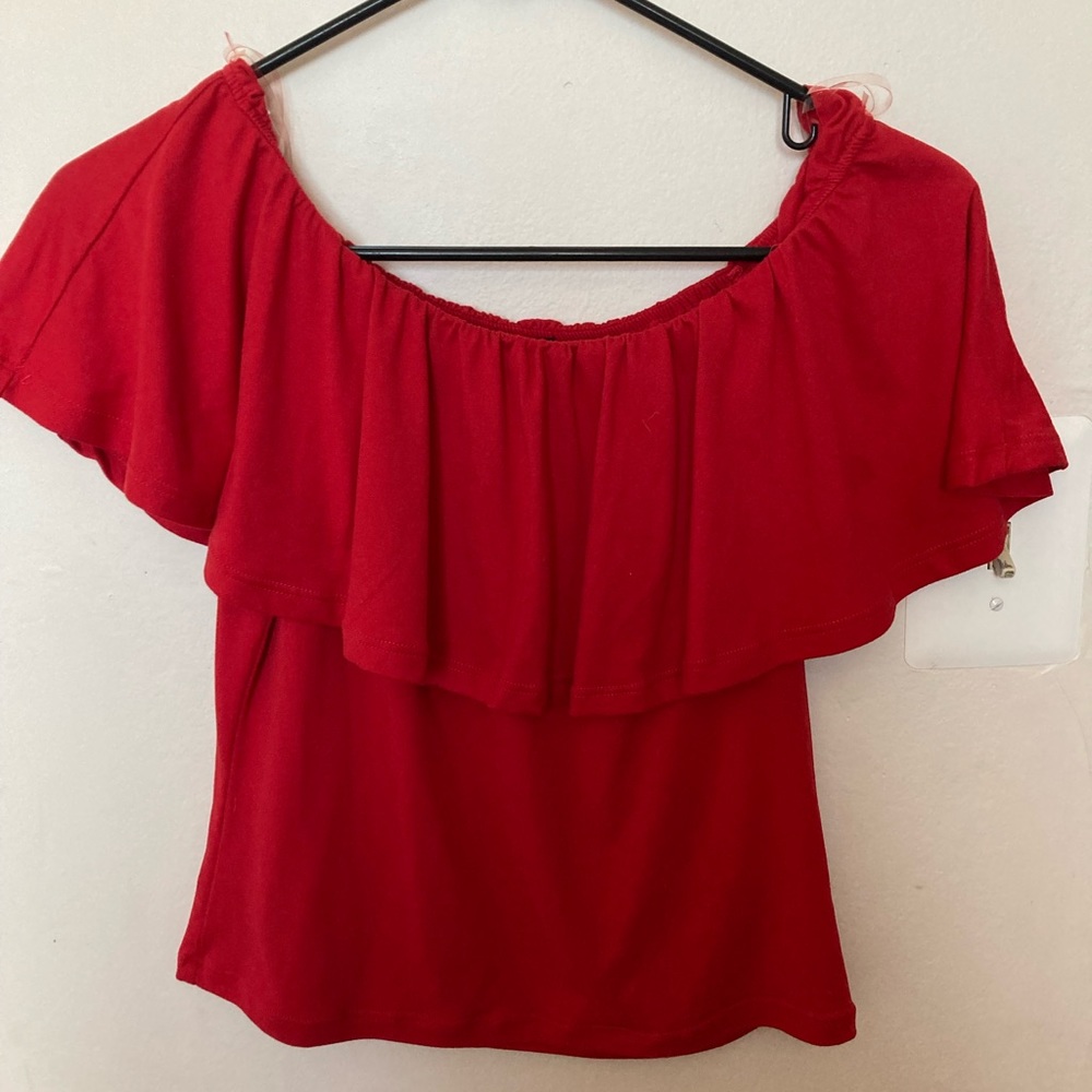 Red “almost famous” blouse